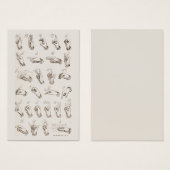 Vintage ASL-Visitenkarte (Vorne & Hinten)