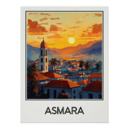 Vintage Asmara-Poster, Sonnenuntergang auf der Str Poster