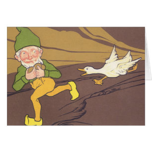 Vintage-Äsop-Fabel Gans, die das goldene Ei legte