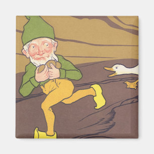 Vintage Äsop-Fabel Gans, die das goldene Ei legte Magnet