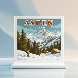 Vintage Aspen Colorado Fliese