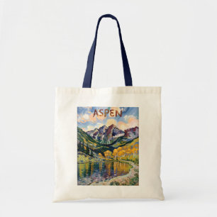 Vintage Aspen Colorado Landschaft im Stil von Van  Tragetasche