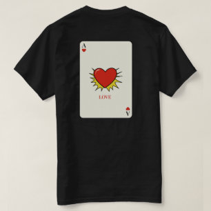 Vintage-Ass-Ass-Heart-Spielkarte-T-Shirt - LOVE T-Shirt
