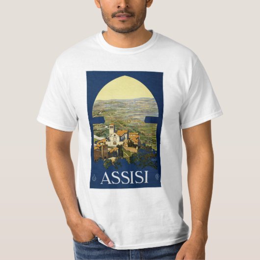 Vintage Assisi Italien Kleidung T-Shirt (Vorderseite)