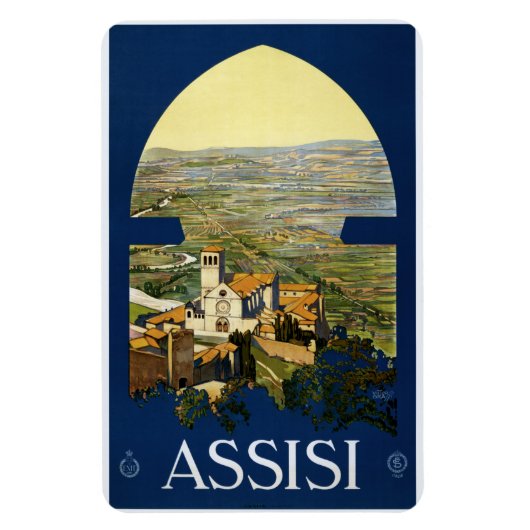 Vintage-Assisi-Italien-Magnet Magnet (Vertikal)