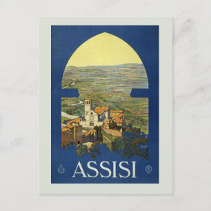 Vintage Assisi Italien Retro Italien Reise Postkarte