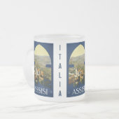 Vintage Assisi Italien Zoll-Tasse Mattglastasse (Vorderseite Links)