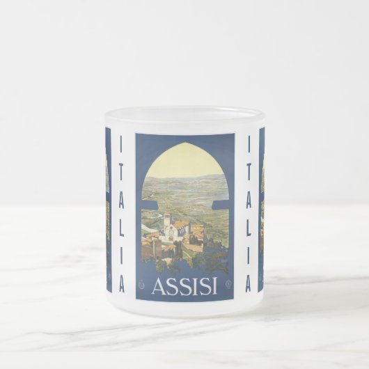 Vintage Assisi Italien Zoll-Tasse Mattglastasse (Mittel)