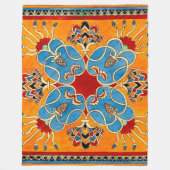 Vintage Assyrische Ornamente Fleecedecke (Vorderseite)