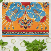 Vintage Assyrische Ornamente Geschirrtuch (Gefaltet)