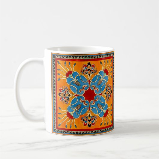 Vintage Assyrische Ornamente Kaffeetasse (Links)