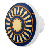 Vintage assyrische Sonne Keramikknauf (Rechts)