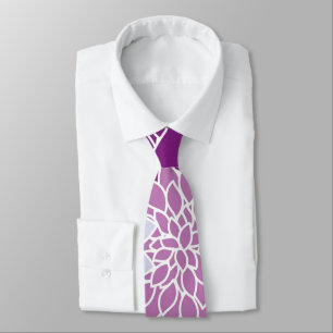 Vintage Aster-Blumen. lila, lila, dunkles Veilchen Krawatte