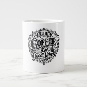 Vintage-Ästhetik-Kaffee-Zitat-Spezialbecher Kaff Jumbo-Tasse