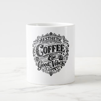 Vintage-Ästhetik-Kaffee-Zitat-Spezialbecher | Kaff Jumbo-Tasse