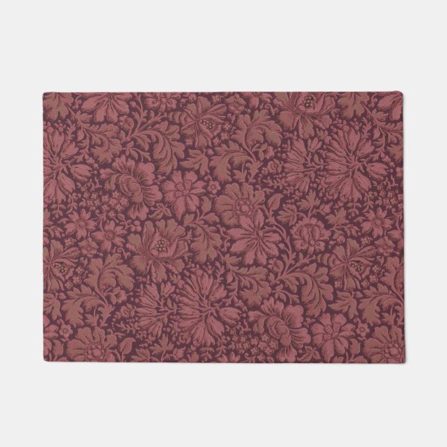 Vintage Ästhetik überall in Blumendruck Fußmatte (Vorderseite)