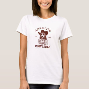 Vintage ästhetische Western Style Cowgirl T-Shirt