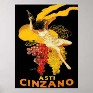 Vintage Asti Cinzano von Cappiello Poster