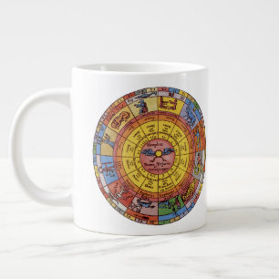 Vintage Astrologie, antikes Celestial Zodiac Wheel Jumbo-Tasse