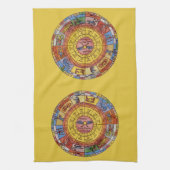 Vintage Astrologie, antikes Celestial Zodiac Wheel Küchentuch (Vertikal)