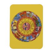 Vintage Astrologie, antikes Celestial Zodiac Wheel Magnet (Vertikal)