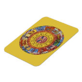 Vintage Astrologie, antikes Celestial Zodiac Wheel Magnet (Linke Seite)
