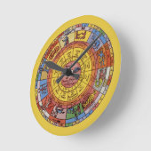 Vintage Astrologie, antikes Celestial Zodiac Wheel Runde Wanduhr (Winkel)