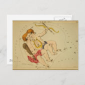 Vintage Astrologie / Astronomie Gemini Sternbild Postkarte (Vorne/Hinten)