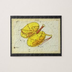 Vintage Astrologie Libra Skalierung Zodiac Puzzle