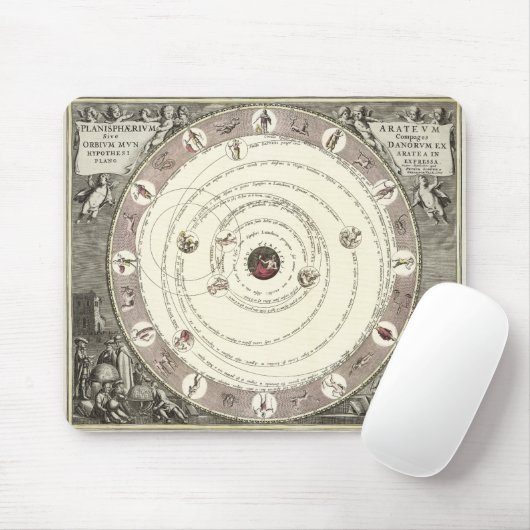 Vintage Astrologie Mousepad (Mit Mouse)