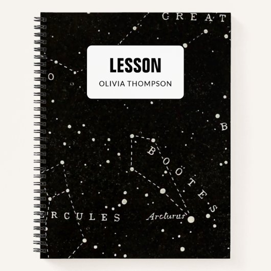 Vintage Astrologie Personalisierte Lehrkomposition Notizblock (Vorderseite)