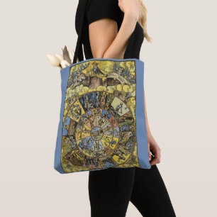 Vintage Astrologie, Renaissance Tierkreisrad, 1555 Tasche