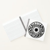 Vintage Astrologie Zodiac Wheel Notizblock (Innenseite)