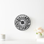 Vintage Astrologie Zodiac Wheel Runde Wanduhr (Zuhause)