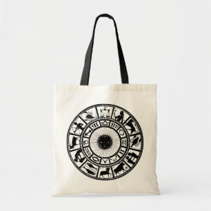 Vintage Astrologie Zodiac Wheel Tragetasche