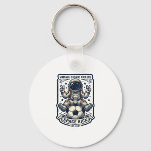 Vintage-Astronaut-Fußball-Friedenszeichen-Shirt-De Schlüsselanhänger