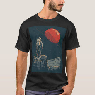 Vintage-Astronaut-Raum-Planet-T-Shirt T-Shirt