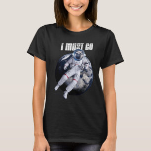 Vintage Astronauten Mops Dog Space Spaceman Space T-Shirt