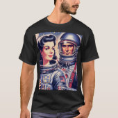 Vintage Astronautenabbildung T-Shirt (Vorderseite)