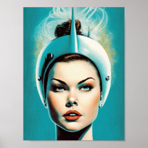 Vintage Astronautin Poster