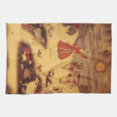 Vintage Astronomie, antike asiatische Himmelskunst Geschirrtuch (Horizontal)