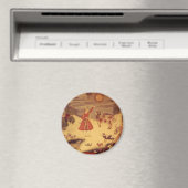 Vintage Astronomie, antike asiatische Himmelskunst Magnet (In Situ (Geschirrspüler))