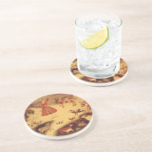 Vintage Astronomie, antike asiatische Himmelskunst Sandstein Untersetzer (Seite)