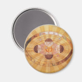 Vintage Astronomie, antikes kopernikanisches Sonne Magnet (Vorderseite/Rückseite)