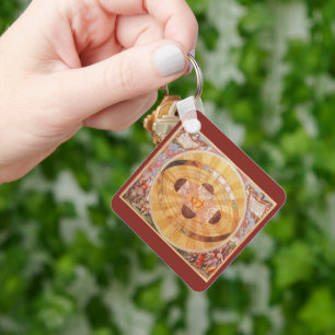 Vintage Astronomie, antikes kopernikanisches Sonne Schlüsselanhänger