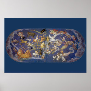 Vintage Astronomie, Celestial Fresco, Konstellatio Poster