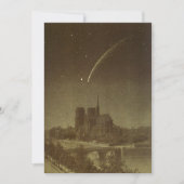 Vintage Astronomie, Donati Comet über Paris 1858 Einladung (Vorderseite)