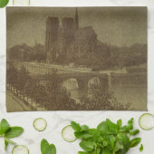 Vintage Astronomie, Donati Comet über Paris 1858 Geschirrtuch (Gefaltet)