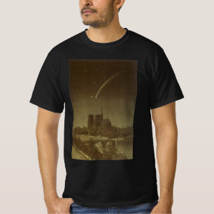 Vintage Astronomie, Donati Comet über Paris 1858 T-Shirt