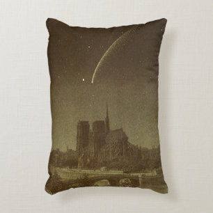 Vintage Astronomie, Donati-Komet über Paris 1858 Dekokissen